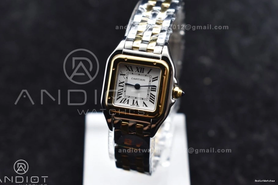 Ronda on Dial 1002 SS YG SS Quartz BVF Best Panthère UrbanChic YG 1:1 Bracelet White Edition 22mm 0314